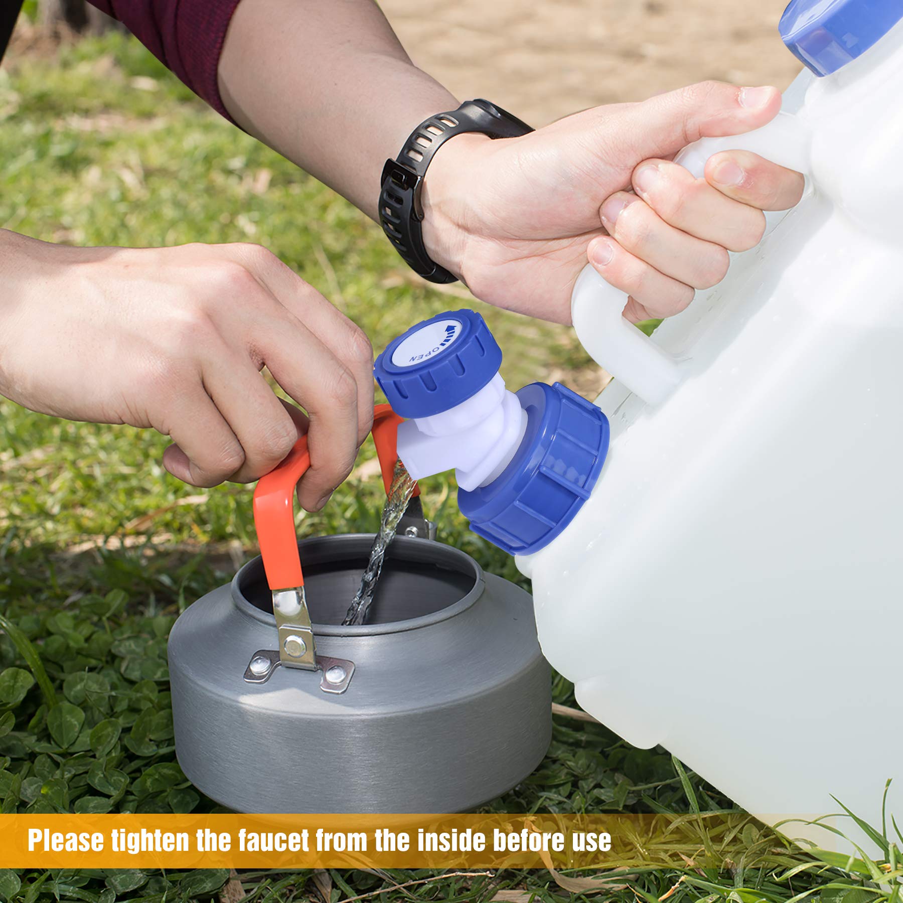 Redcamp 4 Gallon Portable Water Container With Spigot, Water Storage Camp Water Jug For Camping Outdoor Hiking 15L Update