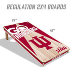 YouTheFan NCAA Indiana Hoosiers 2 x 4 Professional Wood Cornhole Game with Logo Bags