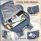 ZOMAKE Lightweight Packable Backpack 30L, Foldable Hiking Backpacks Water Resistant Compact Folding Daypack for Travel(Plaid Roy
