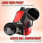 Vizari Solano Soccer Sport Backpack – Red