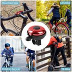 Xthuge Classic Bike Bell, Aluminum Bicycle Bell, Loud Crisp Clear Sound Bicycle Bike Bell For Adults Kids(Green-Left Hand Use)