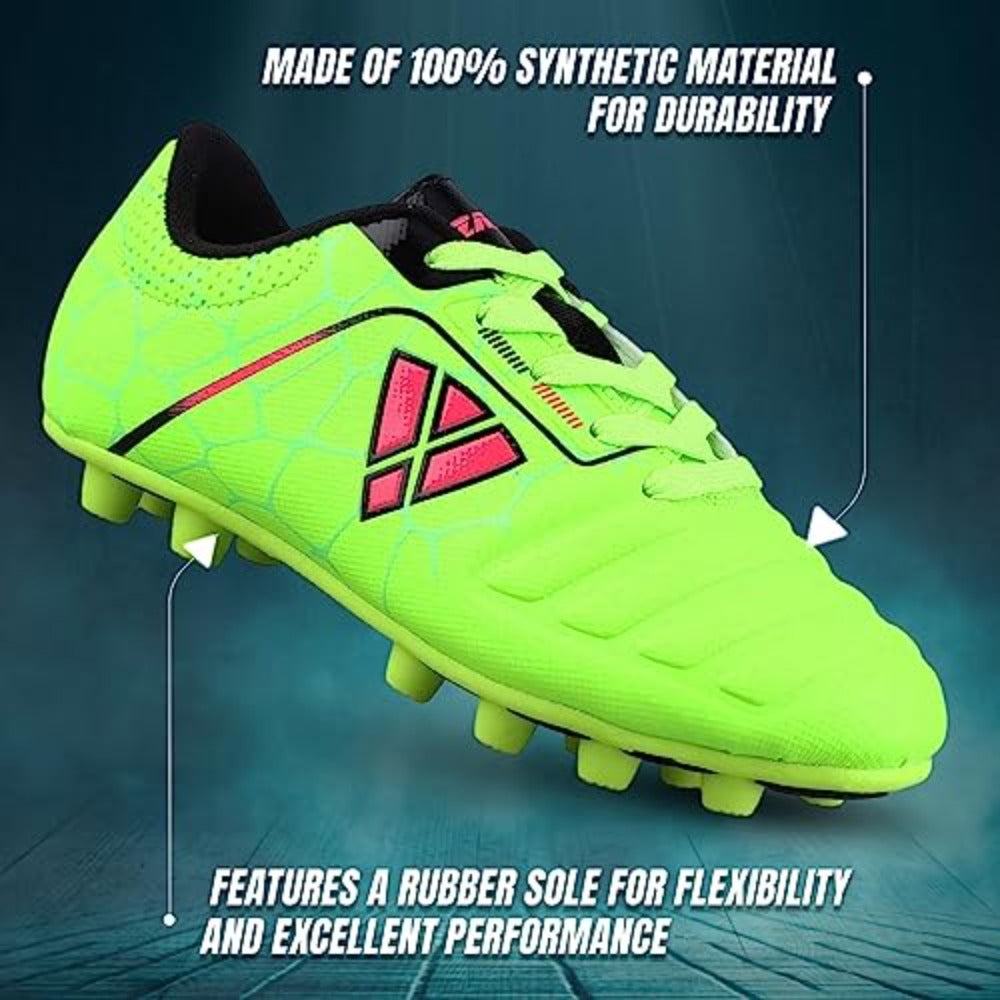 Vizari Catalina Junior Firm Ground Soccer Shoes - Green/Black/Fuschia
