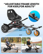 Gyroor K2 Balancing Scooter Go Kart Attachment for Kids & Adults, Adjustable Frame Length Balancing Scooter Seat Attachment for