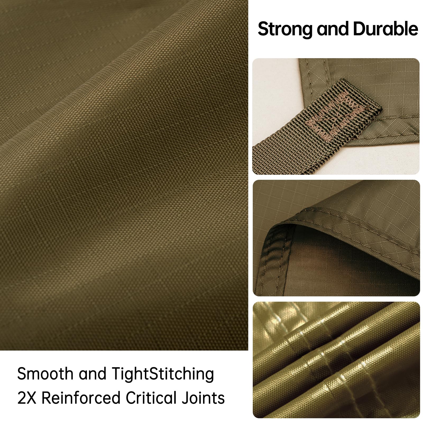 Free Soldier Camping Tarp Waterproof Portable Multifunctional Outdoor Traveling Awning Backpacking Shelter Rain Tarp (Olive-Gree