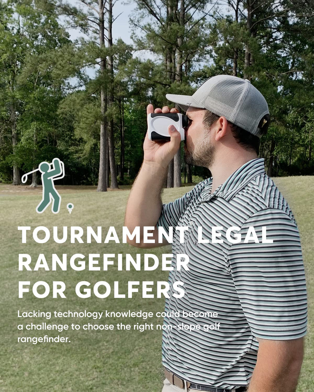 Wosports Golf Rangefinder, 800/1200 Yards Laser Range Finder, High Precision Flag Lock With Pulse Vibration, Tournament Legal Ra