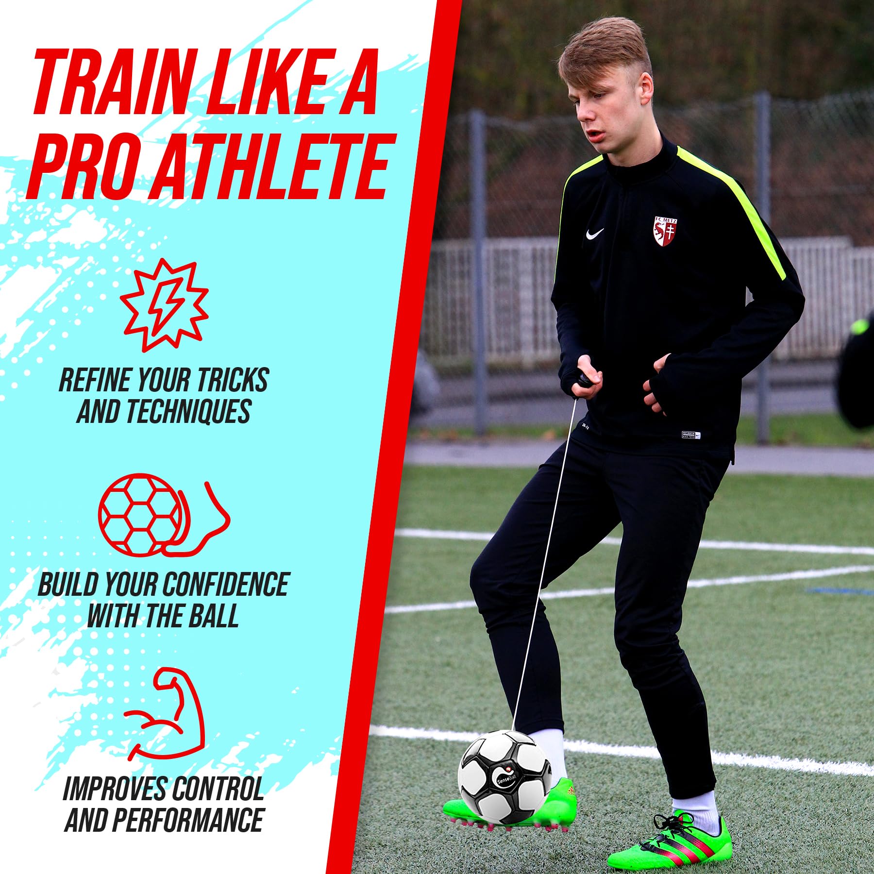 Senseball Soccer Ball | Training Equipment For Kids | Improve Skills & Control With 50 Exercise Videos & Personal Soccer Coach A