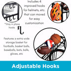 Birdrock Home Bike Rack Garage Storage Floor Stand - Freestanding Organizer For Outdoor Yard - Upright Wall Mount For Scooters,