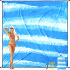 Aisparky Beach Blanket Waterproof Sandproof Extra Large Beach Mat 79 X 83/120X108 For 2-8 Adults Quick Drying Durable Outdoor Pi