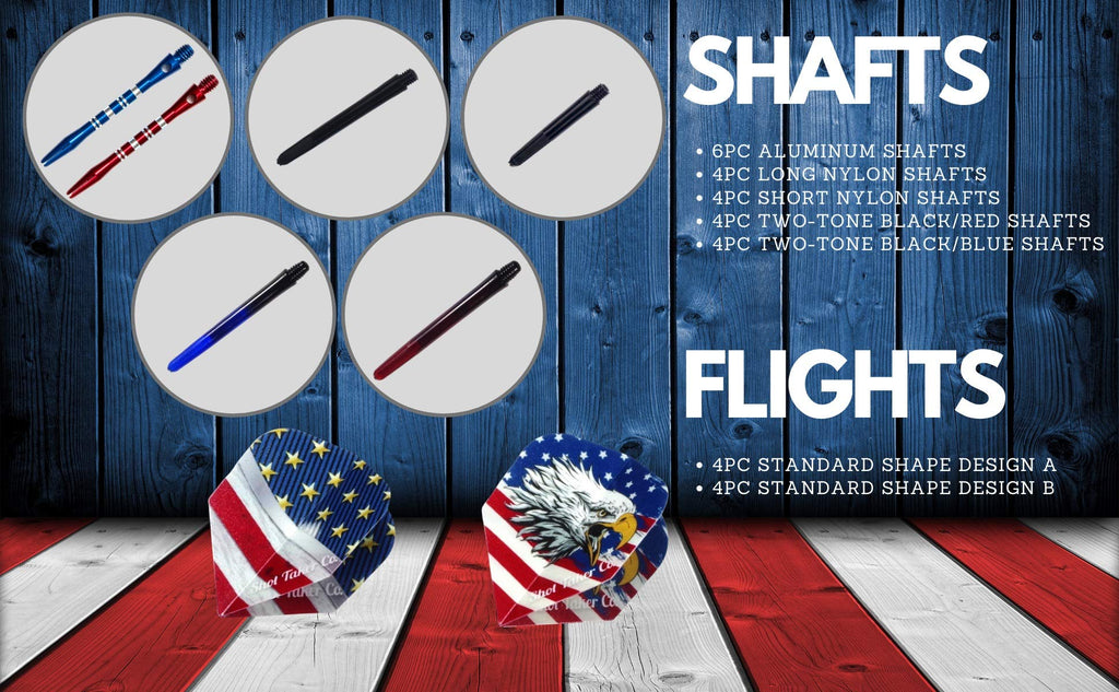 Steel Tip Darts Set - Professional Darts Steel Tip For Dartboard - Includes Brass Barrels + Plastic & Aluminum Shafts + Rubber O