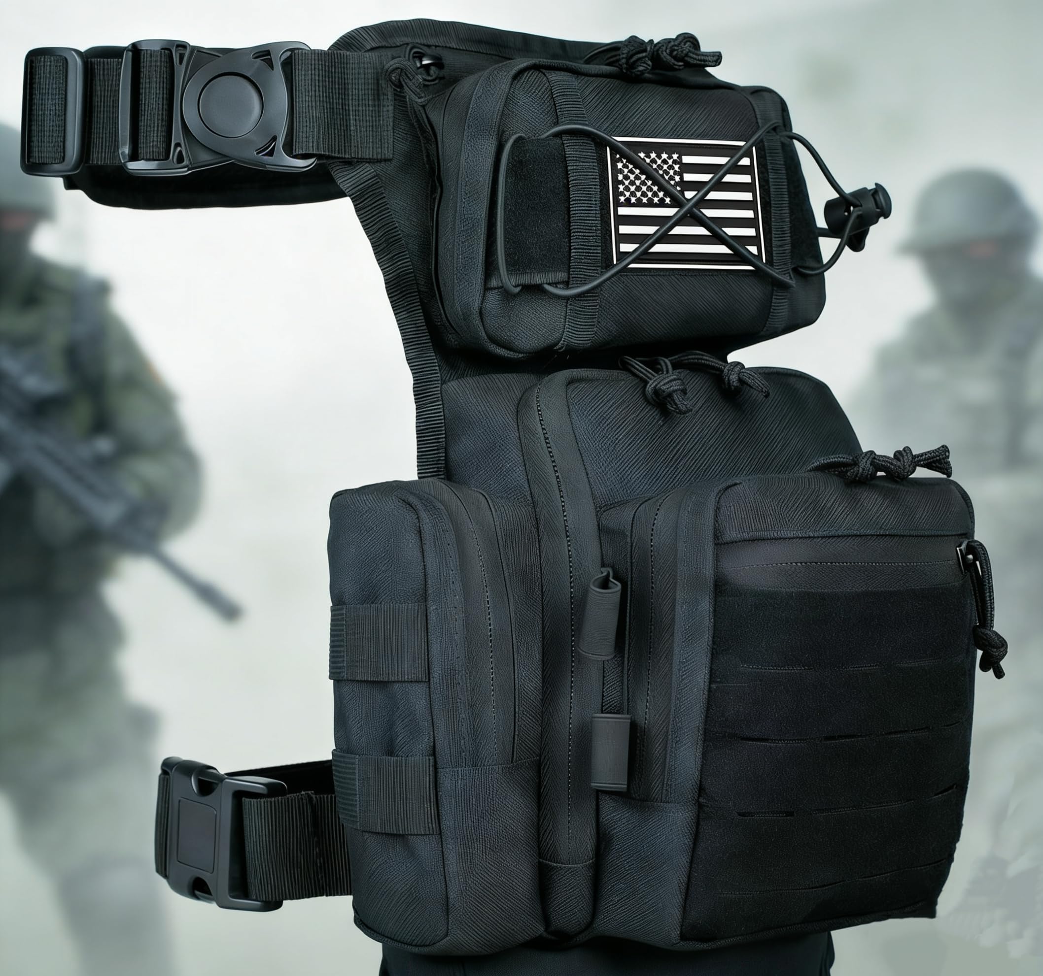 Drop Leg Pouch Tactical Thigh Bag, Waist Pack for Men Women, for Military Cycling Hiking Hunting Riding Camping Tactical Thigh P