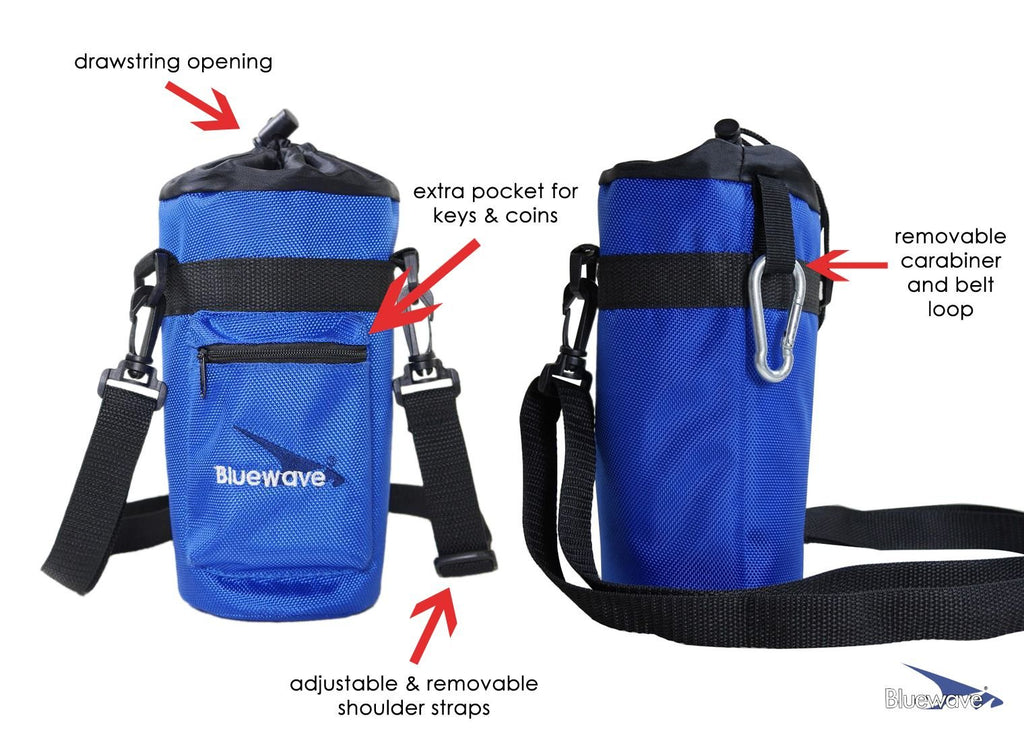 Bluewave Lifestyle Gen3 Water Bottle Carrying Holder Case, Black, 1 L