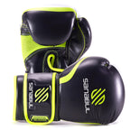 Sanabul Essential Gel Boxing Gloves  Kickboxing Gloves  Punching Bag Gloves For Men And Women Black/Green 12 Oz
