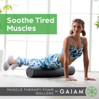 Gaiam Restore Marbled Foam Roller For Muscle Massage - 18'' Muscle Massager For Stimulation - Total Body Pain Relief, Back, Neck