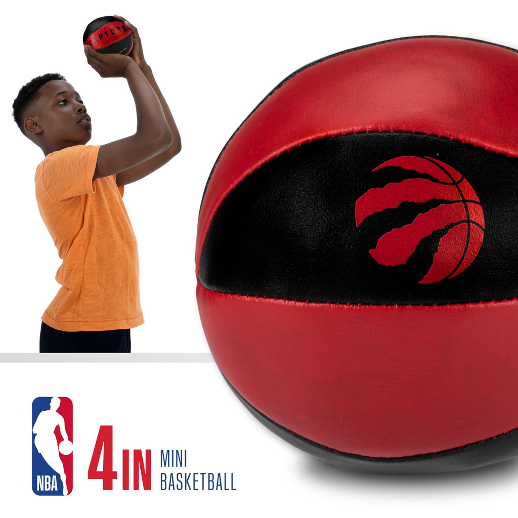 Franklin Sports Nba Toronto Raptors Toy Basketballs - 2 Pack Of Kids Soft Mini Basketballs For Over The Door + Indoor Hoops - Nb