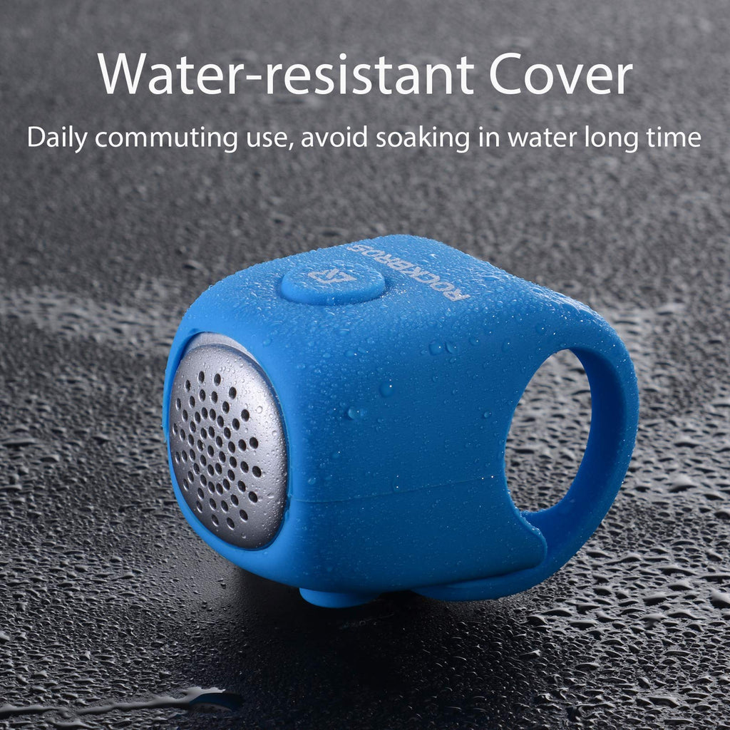 Rockbros Electra Bike Bell 90Db Electric Cycling Bells Horn Bicycle Horns Water-Resistant 3 Sound Modes Bike Bells Blue