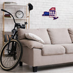 Rico Industries Nfl New York Giants State Shape Shape Cut Pennant - Home And Living Room D  Cor - Soft Felt Ez To Hang 18X0.10X1