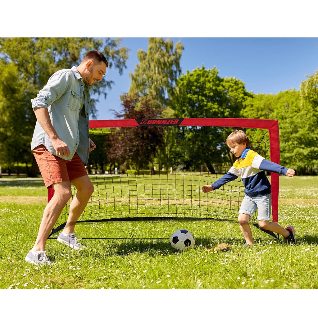 L Runnzer Portable Soccer Goals, Kids Soccer Nets For Backyard For Training & Practice, Soccer Net For Kids With Carry Bag, 2 Se