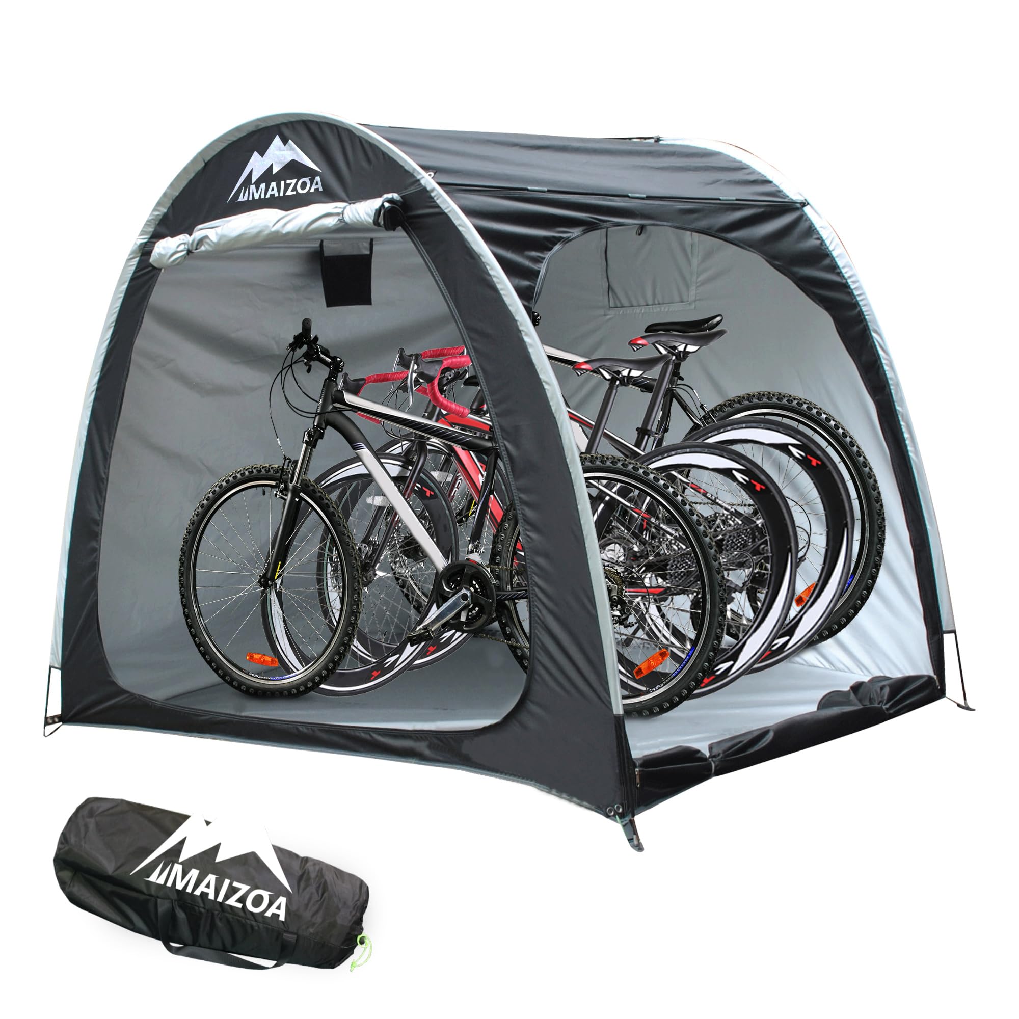Maizoa Outdoor Bike Covers Storage Shed Tent,210D Oxford Thick Waterproof Fabric,Outdoor Aluminum Alloy Bracket Bicycle Storage 