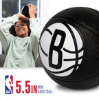 Franklin Sports Nba Brooklyn Nets Mini Foam Basketball - Kids 5.5'' Inch Toy Basketball For Over The Door + Mini Indoor Hoops -
