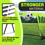 Runbow 6X4 Ft Portable Kids Soccer Goal For Backyard Practice Soccer Net Set Of 2 With Carry Bag (6X4 Ft, Light Yellow, 2 Pack)