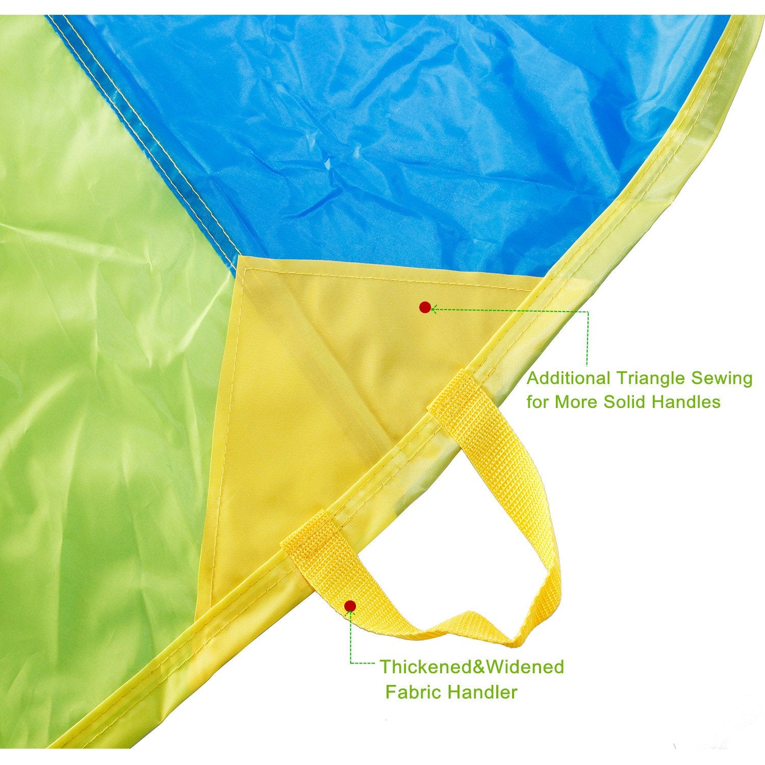 Sonyabecca Parachute, Play Parachute 24Ft With 16 Handles For Kids Cooperation Group Play
