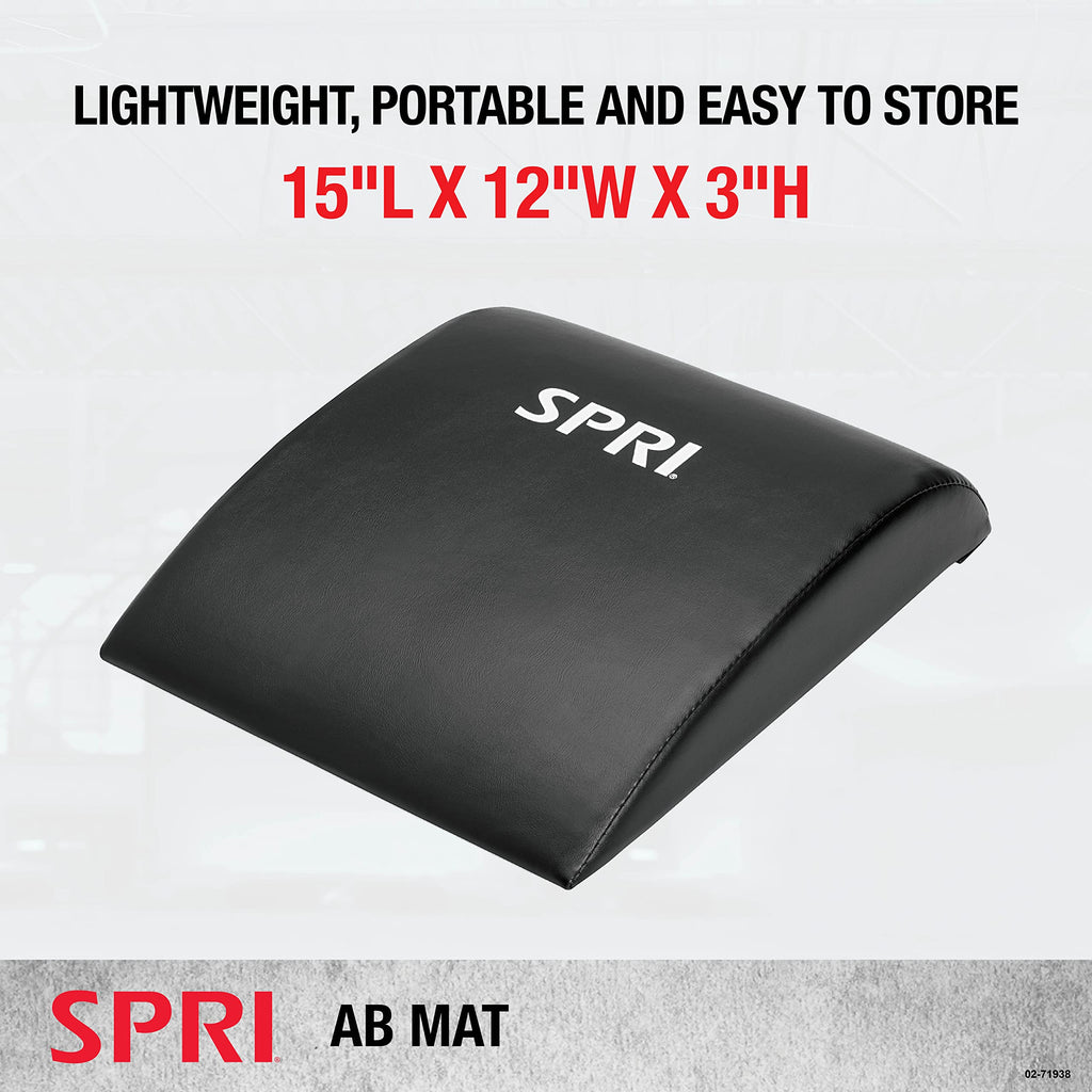 SPRI Ab Mat - Workout Mat Accessory for Abdominal Exercises, Sit-Ups, Crunches, Push-Ups, Core Training, and More - Portable Pad