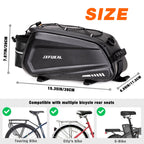 JXFUKAL Bike Bags for Bicycle Rear rack - 9.5L/17L/40L Hard Shell Waterproof Bike Ebike Trunk Pannier Saddle Seat Bag Carrier wi