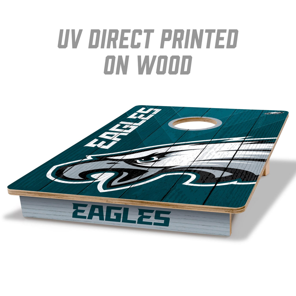 YouTheFan NFL Philadelphia Eagles 2 x 3 Wood Cornhole Game with Logo Bags
