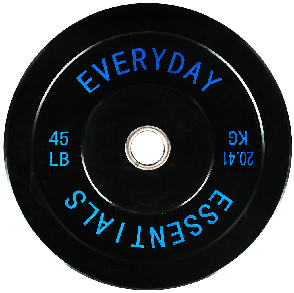 Fitvids 2'' Olympic Bumper Plate Weight Plates With Steel Hub, 45Lb, Single