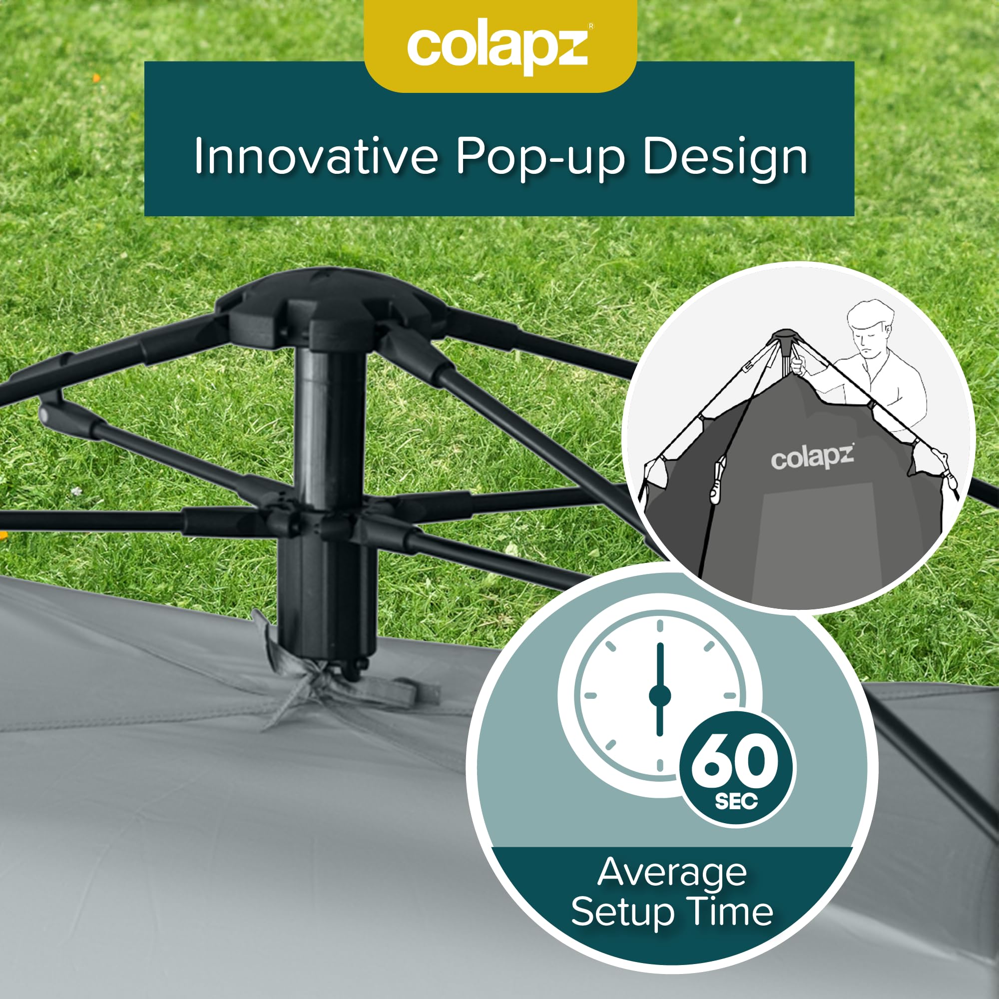 Colapz Camping Shower Tent And Pop Up Toilet Tent - Additional Camping Storage Tall Tent - Privacy Beach Tents Shelters Pop Up -