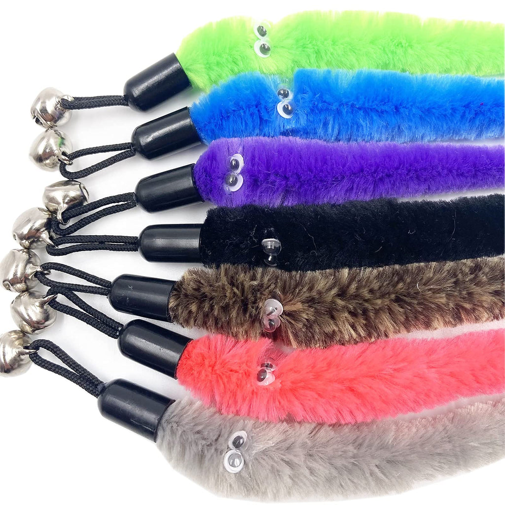 Tienailing Cat Worm Toy Refills Cat Wand Replacement Worms, 12 Pcs Cat Worms Refill, Interactive Cat Wand Replacement Worm For C