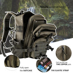 Hannibal Tactical 30L Molle Assault Pack, Tactical Backpack Military Army Camping Rucksack With Bottle Holder, 3-Day Pack, Olive
