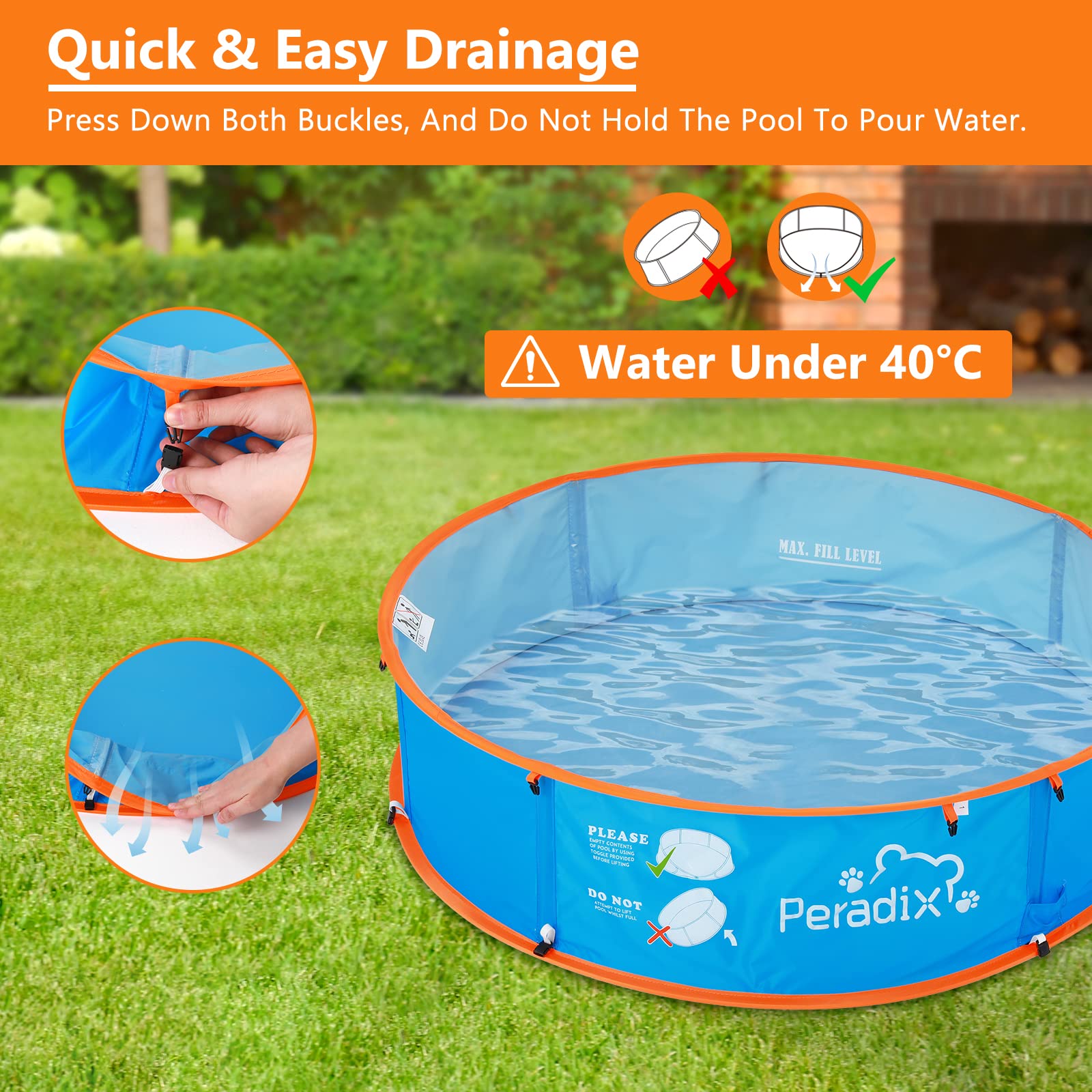 Peradix Baby Beach Tent, Paddling Pool For Kids & Pets Infant Ball Pit Tent, Toddler Wading Pool Uv Sun Shelter Canopy With Mosq