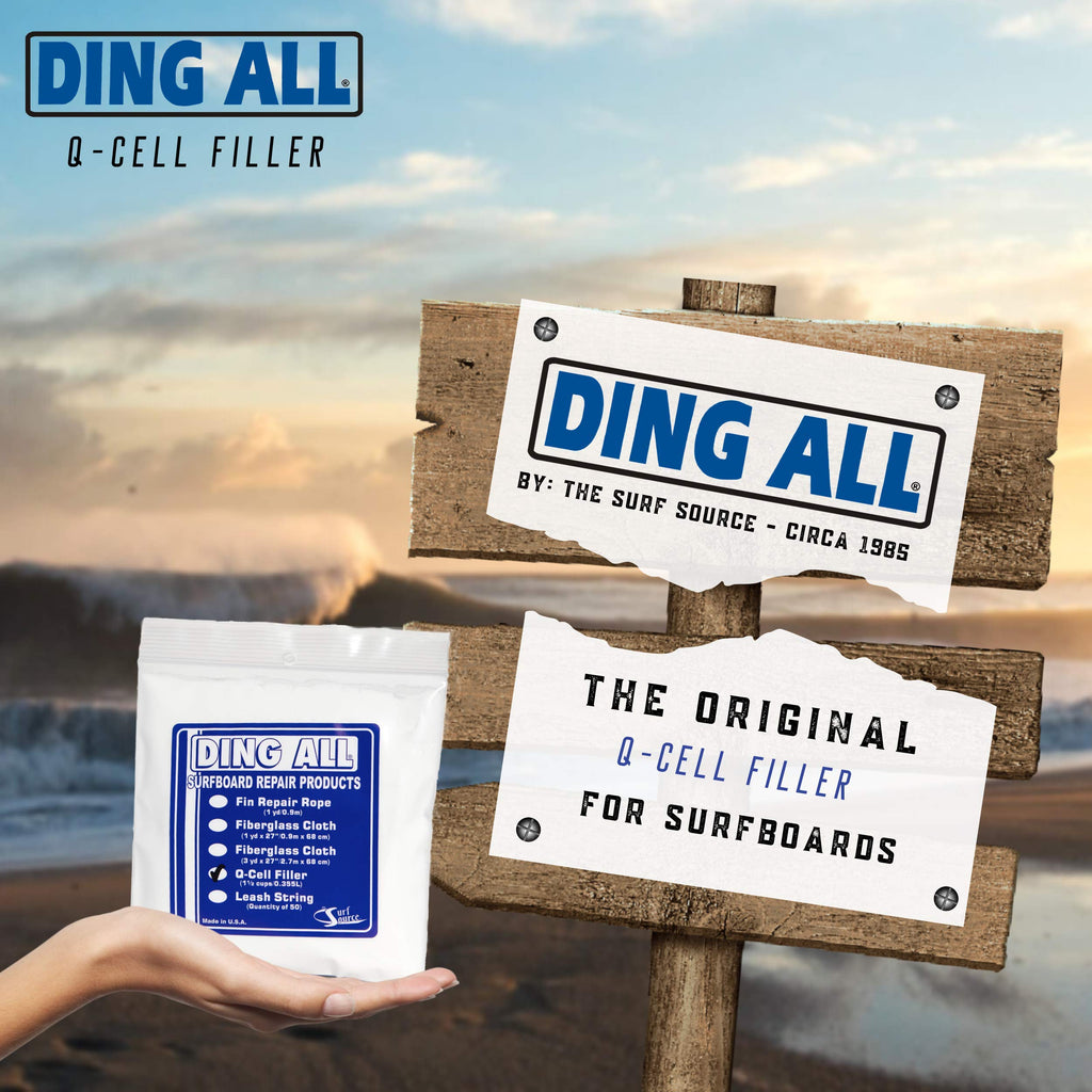 Ding All Q-Cell Filler- 12 Oz. Bag (1.3 Cups By Volume) For Surfboard Ding Repairs, Boat And Fiberglass Repairs