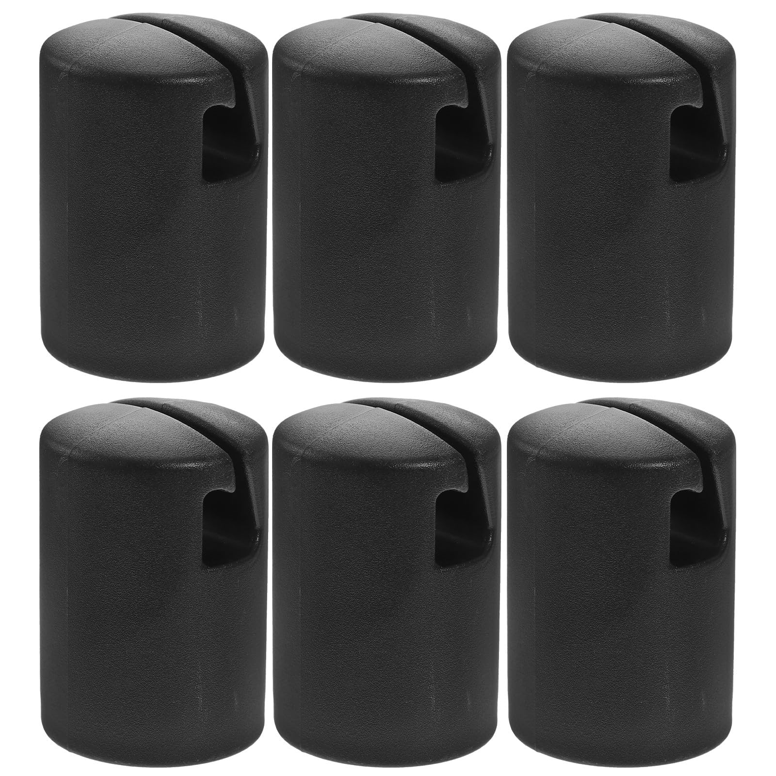 Yardwe 6 Pcs Trampoline Enclosure Pole Caps Black 1.5 Inch Diameter Plastic Trampoline Pole Toppers