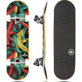 Magneto Complete Skateboard - Graffiti Deck Skateboard Graphics - Double Kicktail & Concave - Cruiser Skate Board - 27.5 x 7.75 