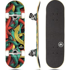 Magneto Complete Skateboard - Graffiti Deck Skateboard Graphics - Double Kicktail & Concave - Cruiser Skate Board - 27.5 x 7.75 