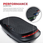 Sunny Health & Fitness 4D Vibration Plate for Lymphatic Drainage - Curved Vibrating Machine with 7 Modes & 30 Speeds | Whole Bod