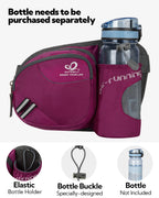Waterfly Hiking Waist Bag Fanny Pack With Water Bottle Holder For Men Women Running & Dog Walking Fit All Phones (Bottle Not Inc