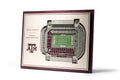 Youthefan Ncaa Texas A&M Aggies 5-Layer Stadiumview 3D Wall Art - Kyle Field