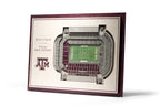 Youthefan Ncaa Texas A&M Aggies 5-Layer Stadiumview 3D Wall Art - Kyle Field