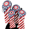 Guiote Team Usa 1 3 5 H Golf Headcover White Vintage Retro Patriotic Driver Fairway Wood Hybrid Cover