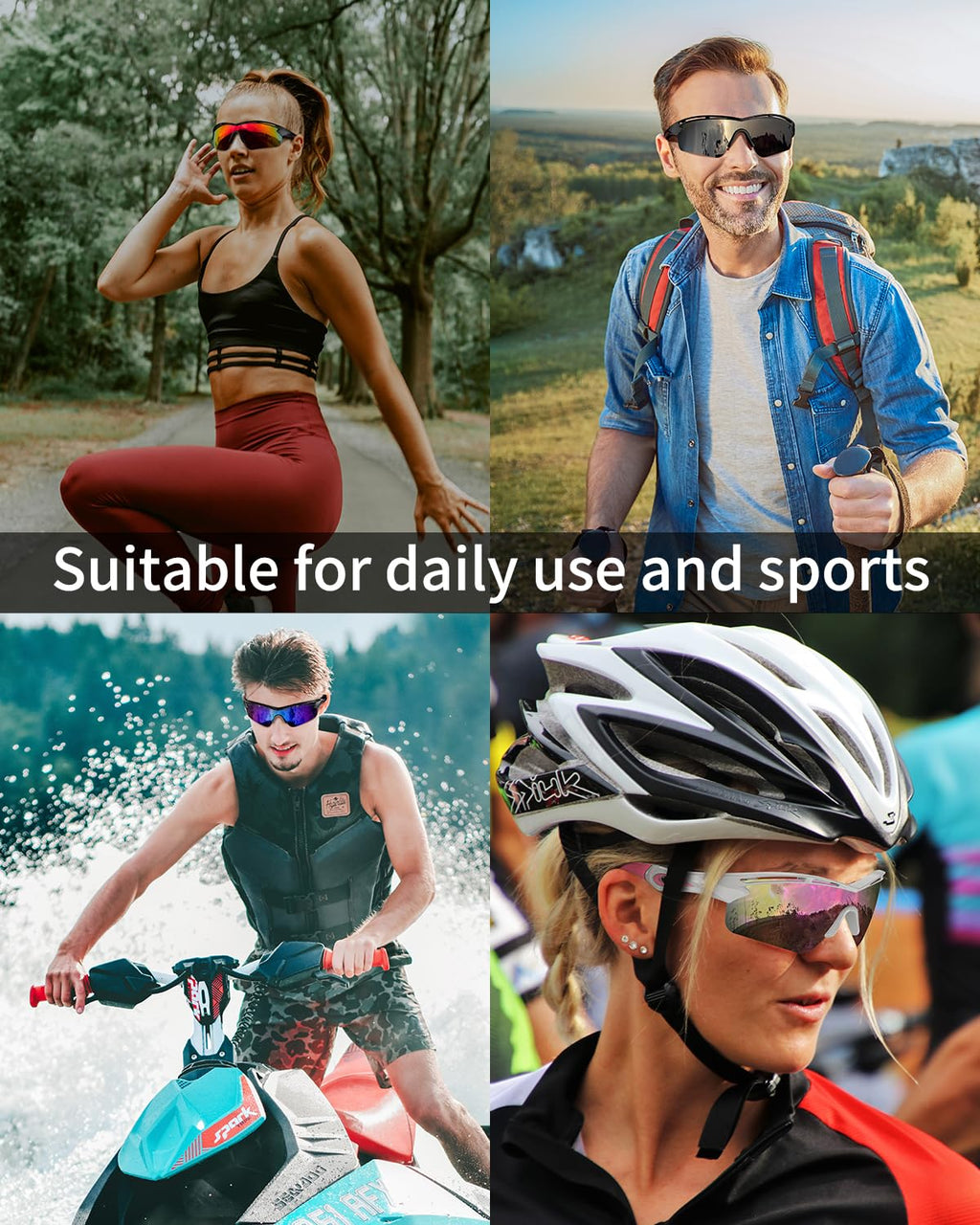 Polarized Sports Sunglasses For Men Women Youth Baseball Cycling Running Driving Fishing Tennis Golf Motor Tac Uv400 Tr90