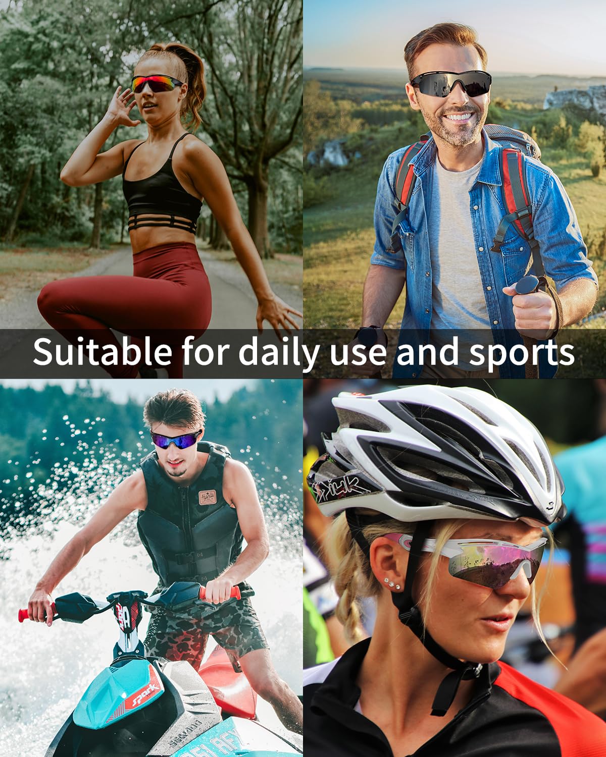 Polarized Sports Sunglasses For Men Women Youth Baseball Cycling Running Driving Fishing Tennis Golf Motor Tac Uv400 Tr90