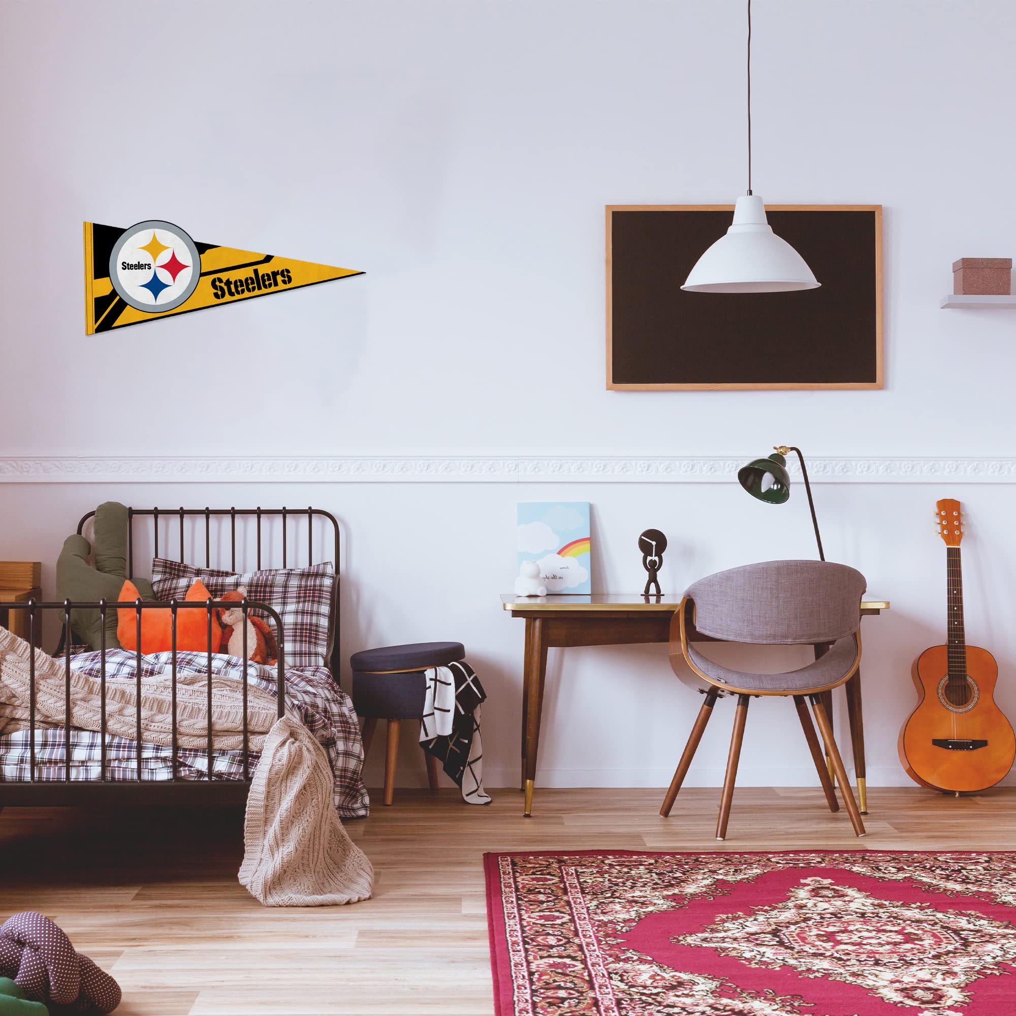 Rico Industries Nfl Football Pittsburgh Steelers Soft Felt Pennant - Ez To Hang - Home D  Cor (Game Room, Man Cave, Bed Room)