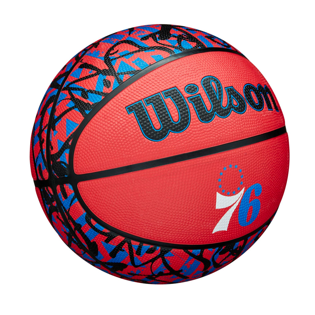 Wilson Nba Team Graffiti Basketball - Philadelphia 76Ers, Size 7-29.5''