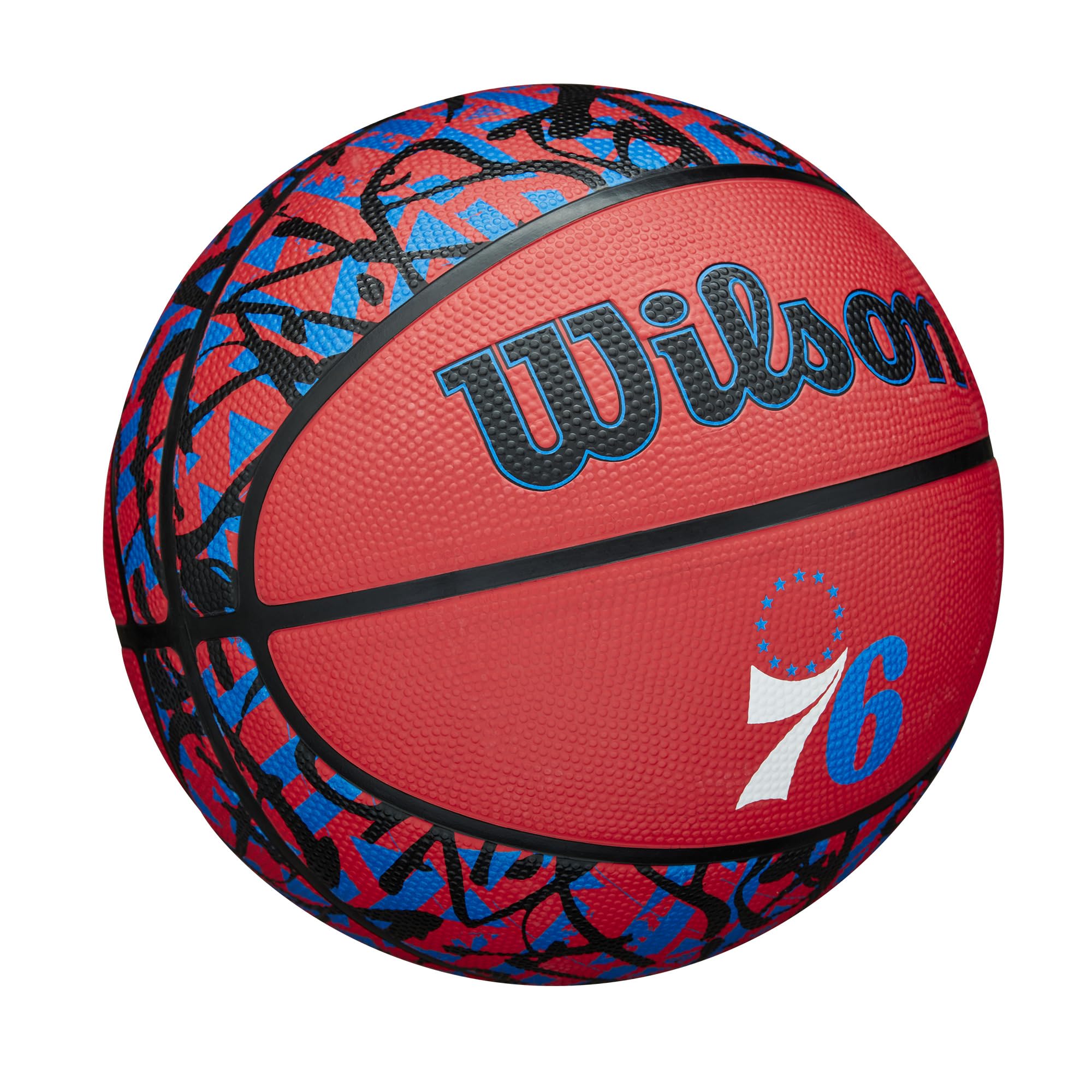 Wilson Nba Team Graffiti Basketball - Philadelphia 76Ers, Size 7-29.5''