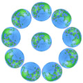 Coopay 10 Pack Inflatable Globe Pvc World Globe Inflatable Earth Beach Ball For Beach Playing Or Teaching