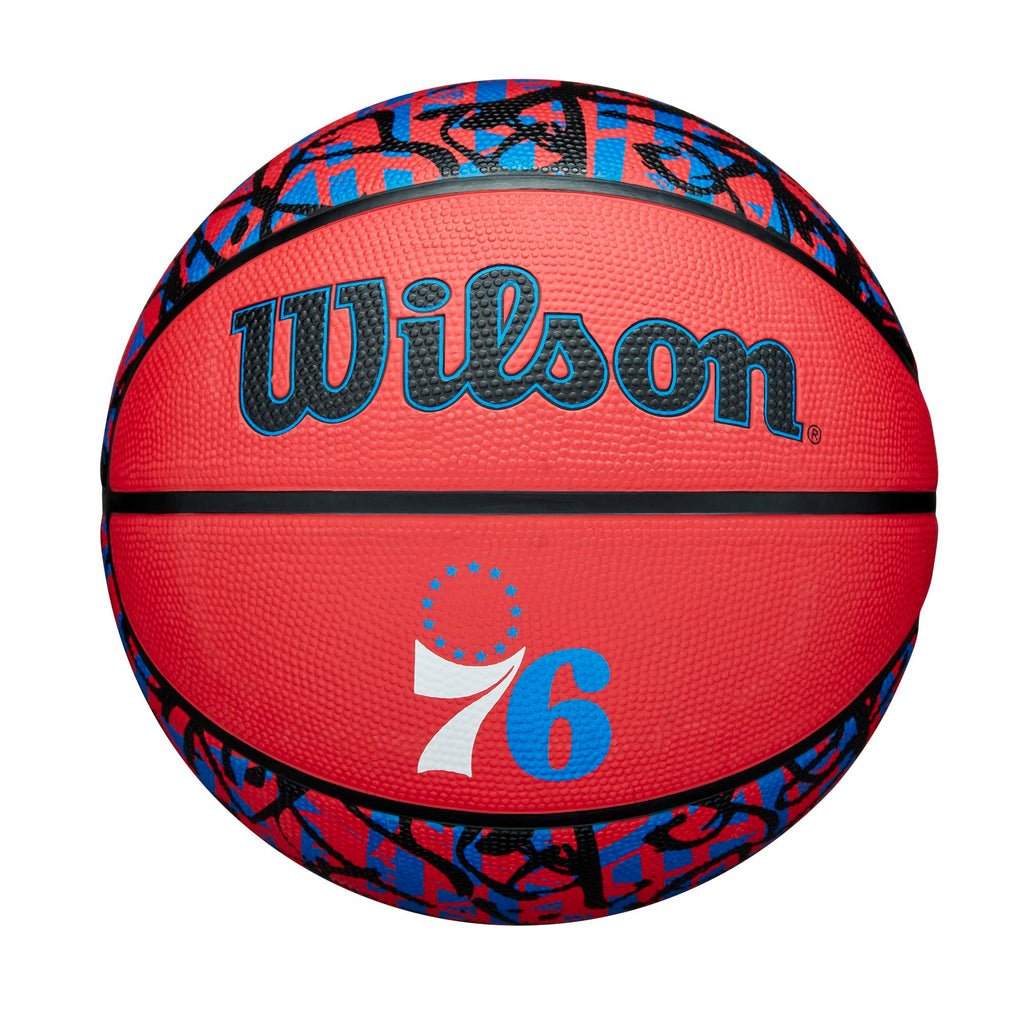 Wilson Nba Team Graffiti Basketball - Philadelphia 76Ers, Size 7-29.5''