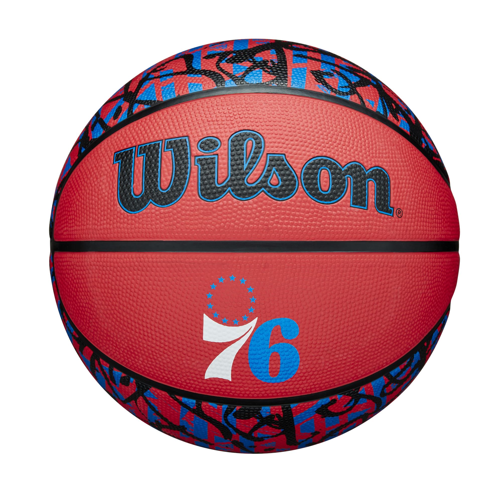 Wilson Nba Team Graffiti Basketball - Philadelphia 76Ers, Size 7-29.5''